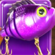 Purple bait symbol in Golden Catch pokie