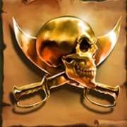 Skull with crossed sabers symbol in Pirates Charm pokie