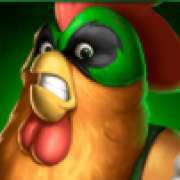 Green rooster symbol in Rooster Fury pokie