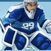 Blue hockey player symbol in Hockey Attack pokie