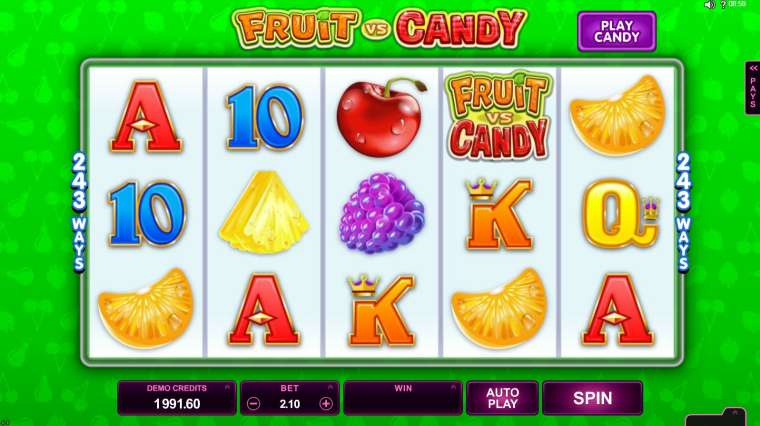 Play Fruit vs Candy pokie NZ