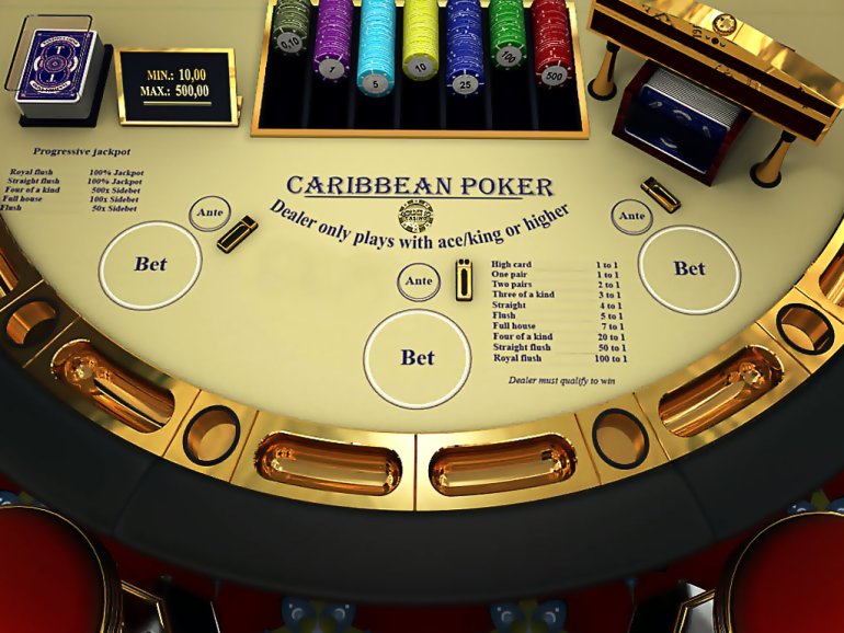 Caribbean stud poker online