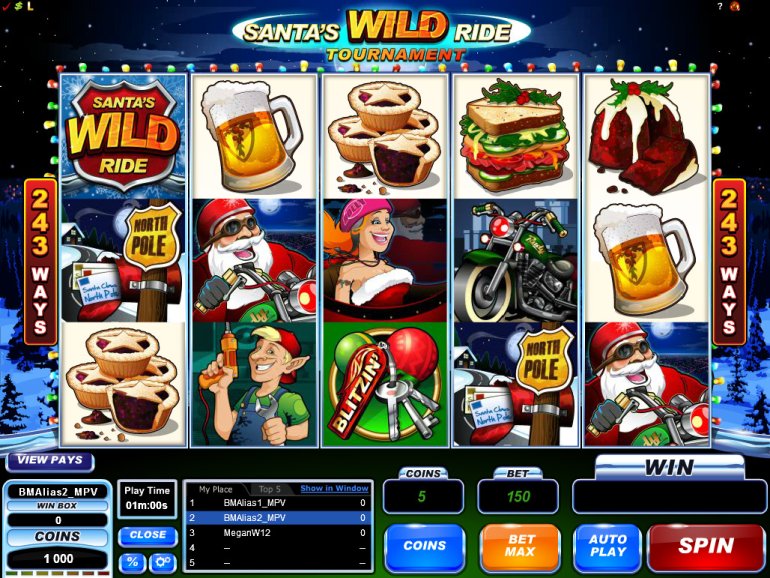 Santa's Wild Ride video pokie