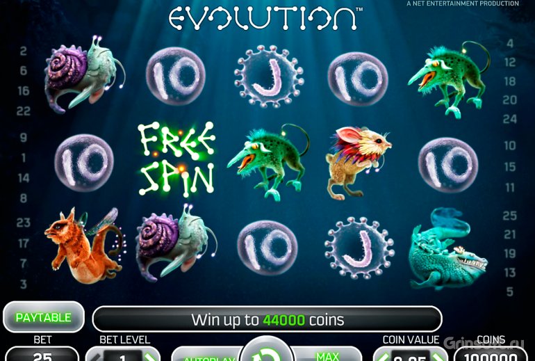 video pokie Evolution NetEnt