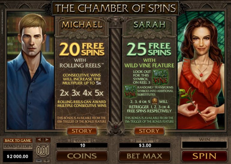 free spins in immortal romance slot