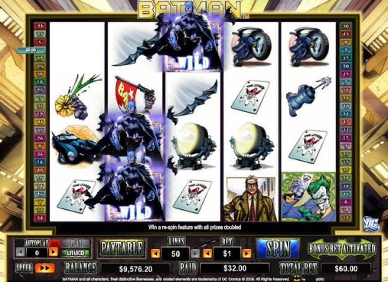 Batman video pokie