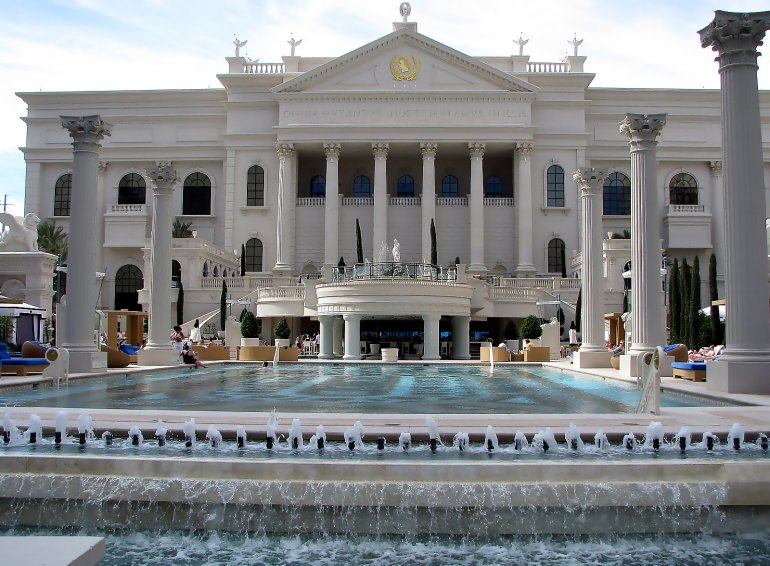 swimming pool at Caesars Palace Hotel