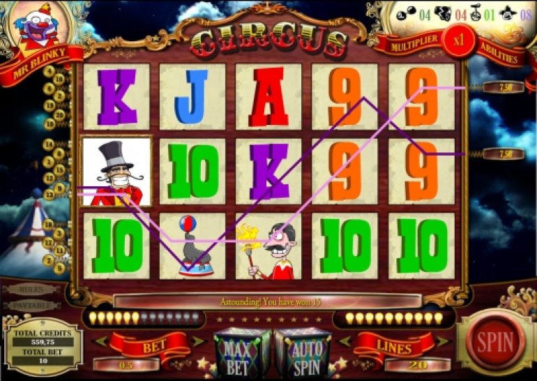 Slot Machines about Circus