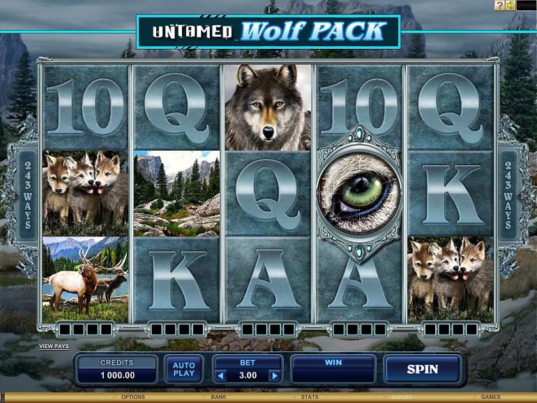 video pokie Untamed Wold Pack (Microgaming)