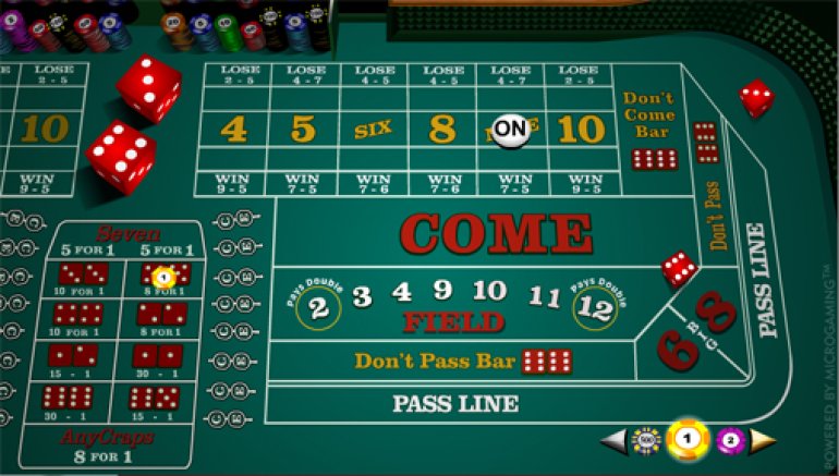 A Table for Craps. The Discussion of the Rules