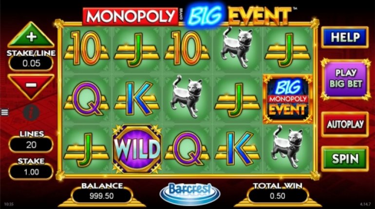 Monopoly video pokie