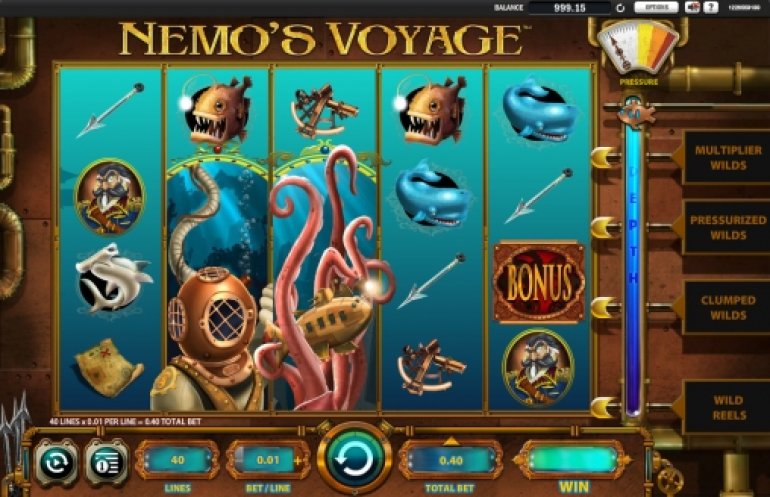 The slot machine about Captain Nemo