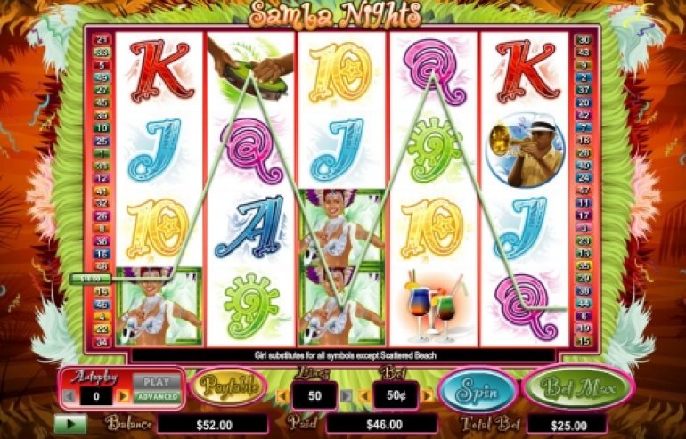Samba Nights pokie machine