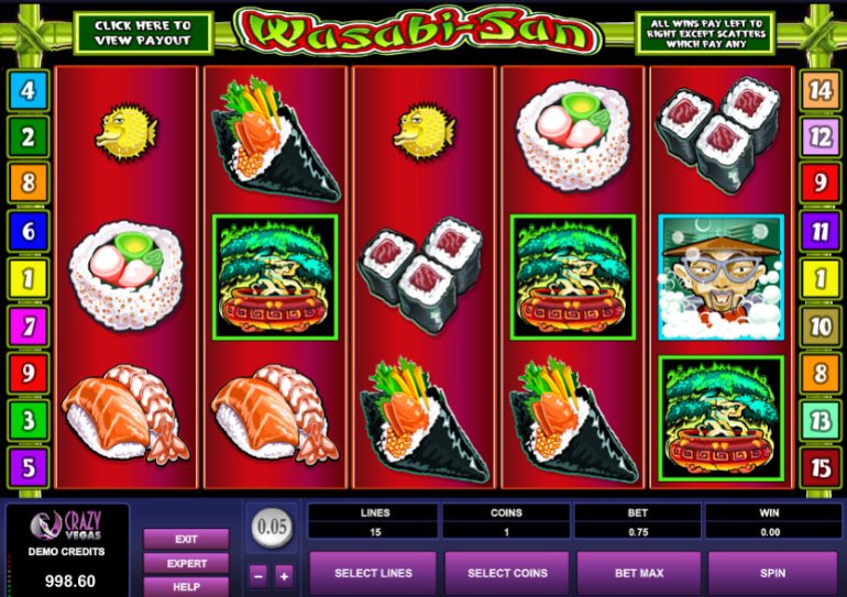 Wasabi-Sun pokie machine
