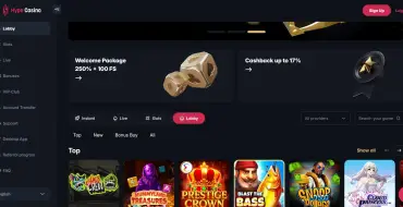 50% up to $100 / €100 on your second deposit at Hype Casino: Welcome package