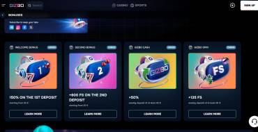 +75% on the third deposit in GIZBO: GIZBO online casino