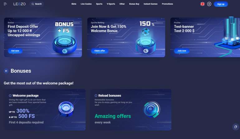 All casino promotions and events in Welcome Bonuses and Free Spins at Legzo casino Welcome Bonuses and Free Spins at Legzo casino