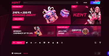 Enhanced Welcome package: up to 1350 € + 545 FS at Kent Casino: Kent Online Casino
