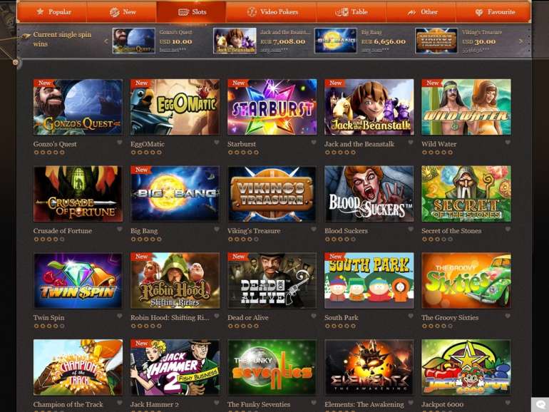 Casino 770 Flash Interface