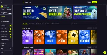 Goated Casino: Homepage