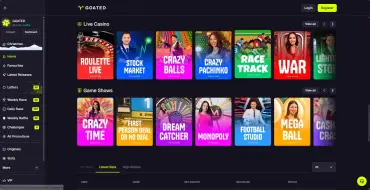 Goated Casino: Live dealers