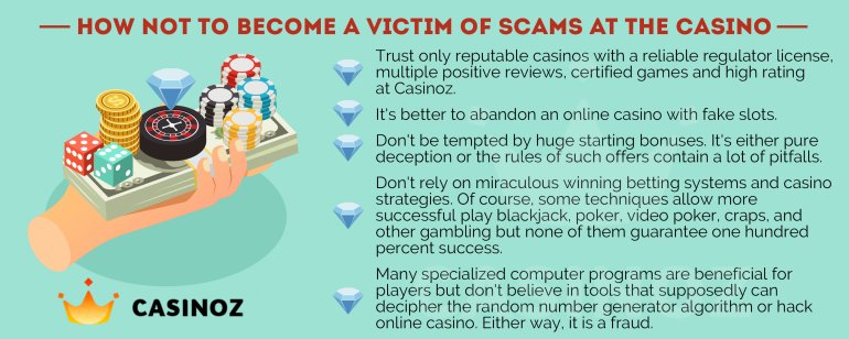 How not to become a victim of scams at the casino How not to become a victim of scams