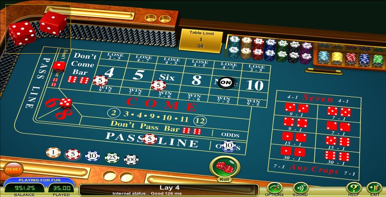 We are starting to play craps in an online casino