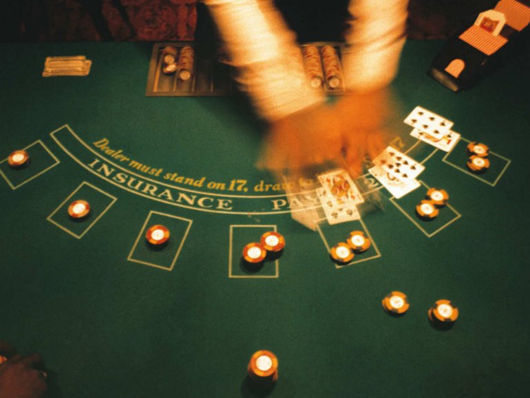 Fast Hands of a Casino Dealer