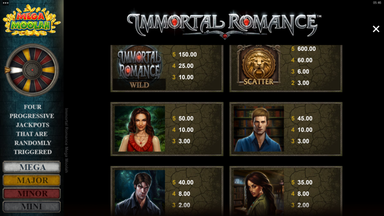 in Immortal Romance Mega Moolah Immortal Romance Mega Moolah