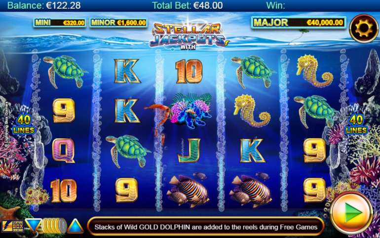 Stellar Jackpots with Dolphin Gold