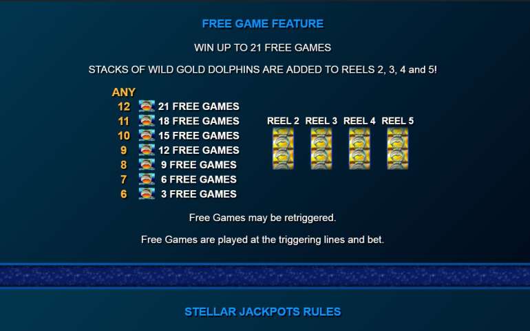 Stellar Jackpots with Dolphin Gold