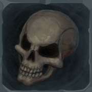 Skull symbol in House of Ghosts pokie
