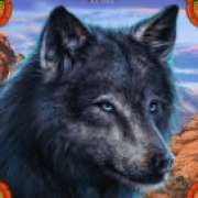 Black wolf symbol in Wolf Canyon: Hold & Win pokie