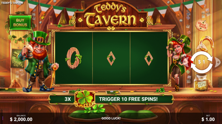 Slot's design in Teddy’s Tavern Theme in Teddy's Tavern