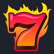 Burning red 7 symbol in Hot Triple Sevens pokie
