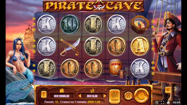Slot's design in Pirate Cave Pirate Cave