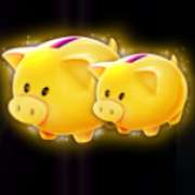 Golden pigs symbol in Piggy Bank Twins pokie
