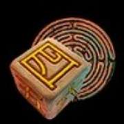 The cube in the background of the maze symbol in Minotauros Dice pokie