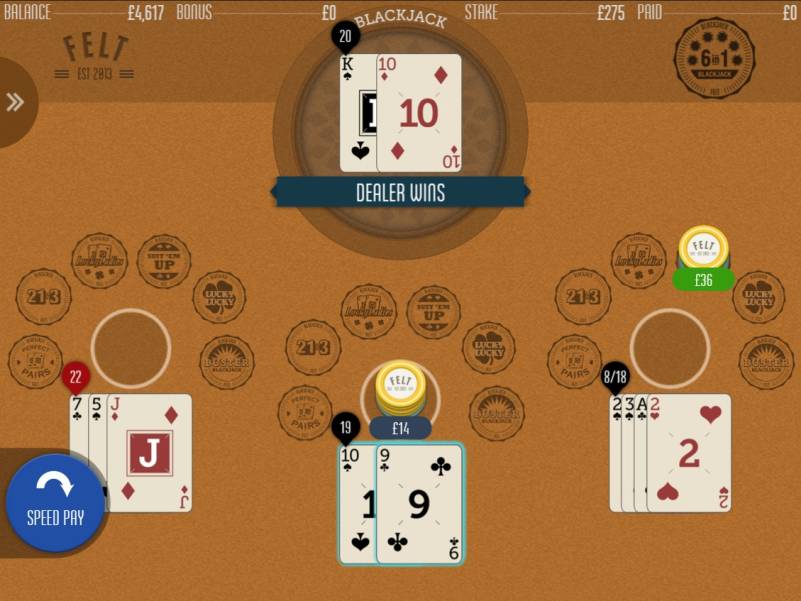 6 in 1 Blackjack online