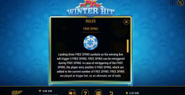 777 Winter Hit: Free spins and/or respins
