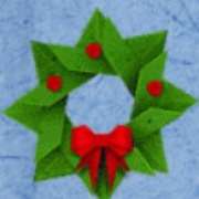 Wreath symbol in Christmas in Papertown pokie