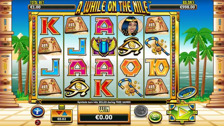 Play A While on the Nile pokie NZ