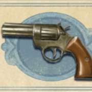 Gun symbol in Riddle Reels: A Case of Riches pokie