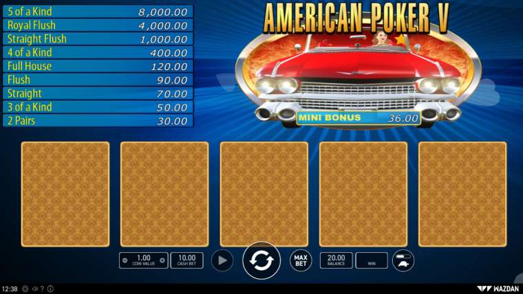 Play American Poker V