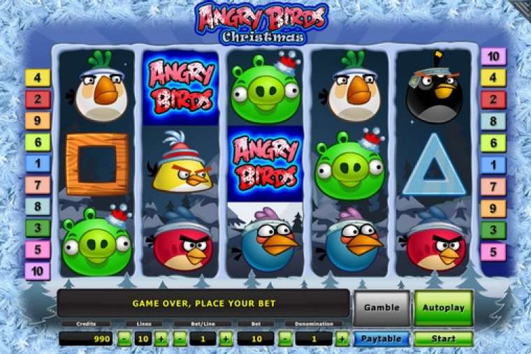 Play Angry Birds - Christmas pokie NZ