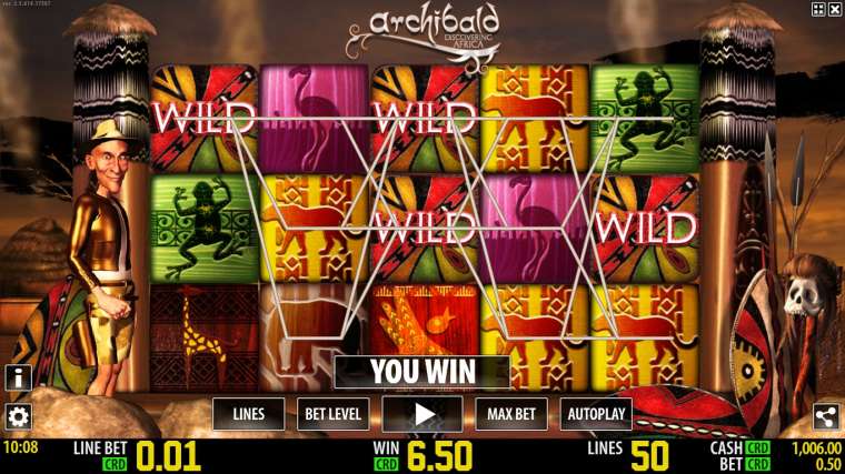 Play Archibald: Discovering Africa pokie NZ