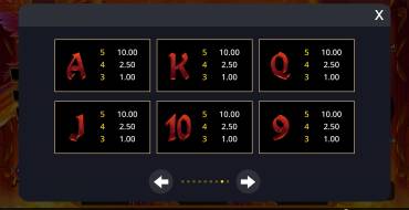 Area Link Phoenix: Payout table 2