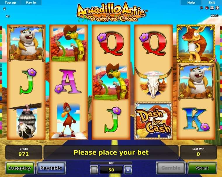 Play Armadillo Artie – Dash for Cash pokie NZ