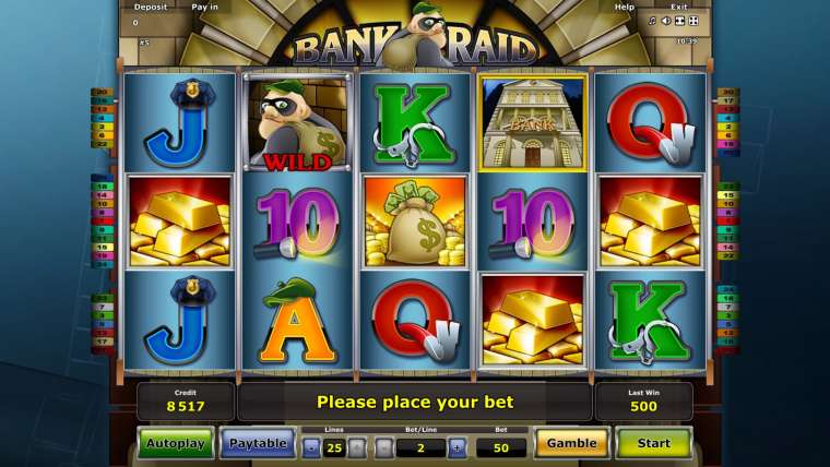 Play Bank Raid pokie NZ