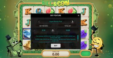 Bill & Coin: Unique features